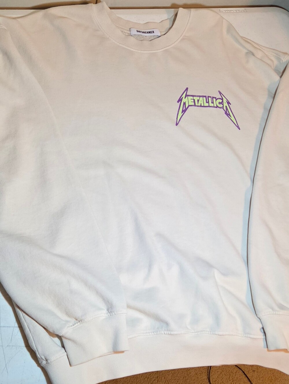 Daydreamer Metallica 1985 Tour Boyfriend Crewneck Sweatshirt M (Oversized)